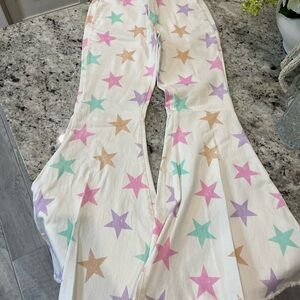 Peach Love California Starry Flare Pants